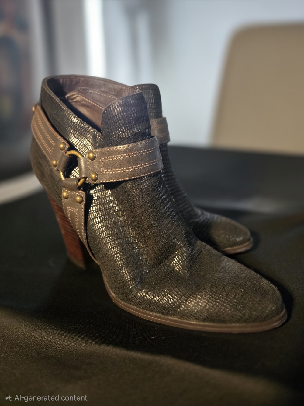 Donald J. Pliner "Steph" Snake Embossed Booties, 8 1/2